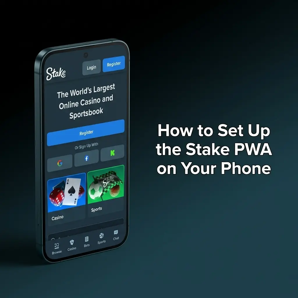 Stake PWA setup on phone home screen for Android Chrome and iOS Safari with full-screen app-like experience
