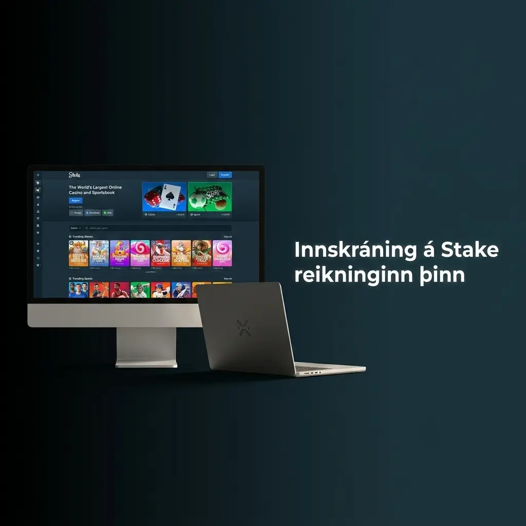 Innskráning á Stake reikning með netfangi, símanúmeri eða samfélagsmiðlum á Íslandi